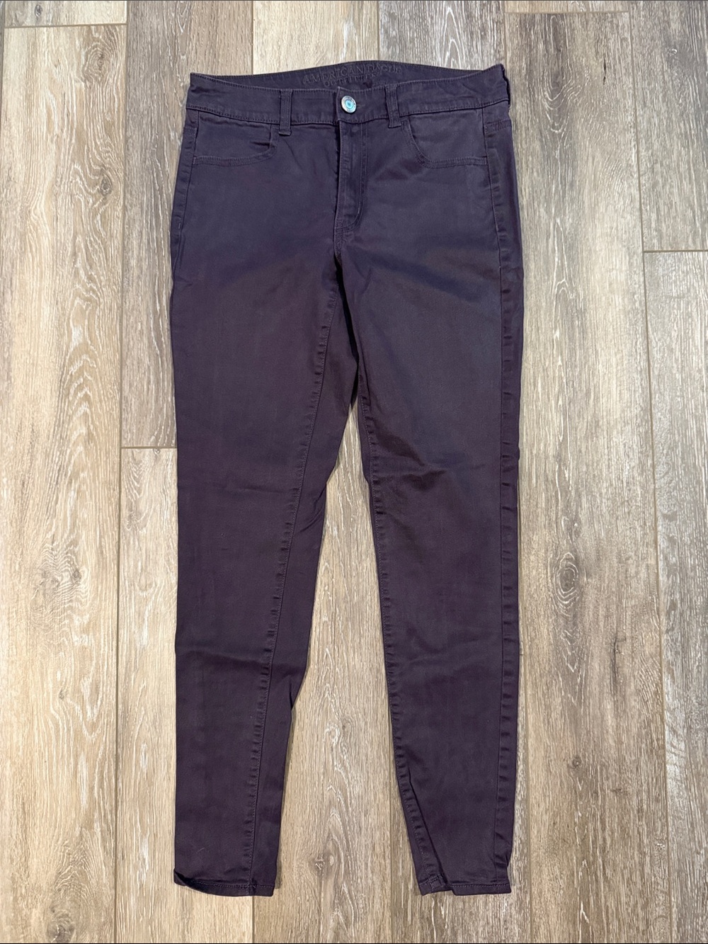 American Eagle Outfitters Skinny Ponte Pants in Deep Plum